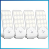 Led Nachtlicht 4Er Set Mit Bewegungsmelder & DäMmerungssensor, USB-C Aufladbar
