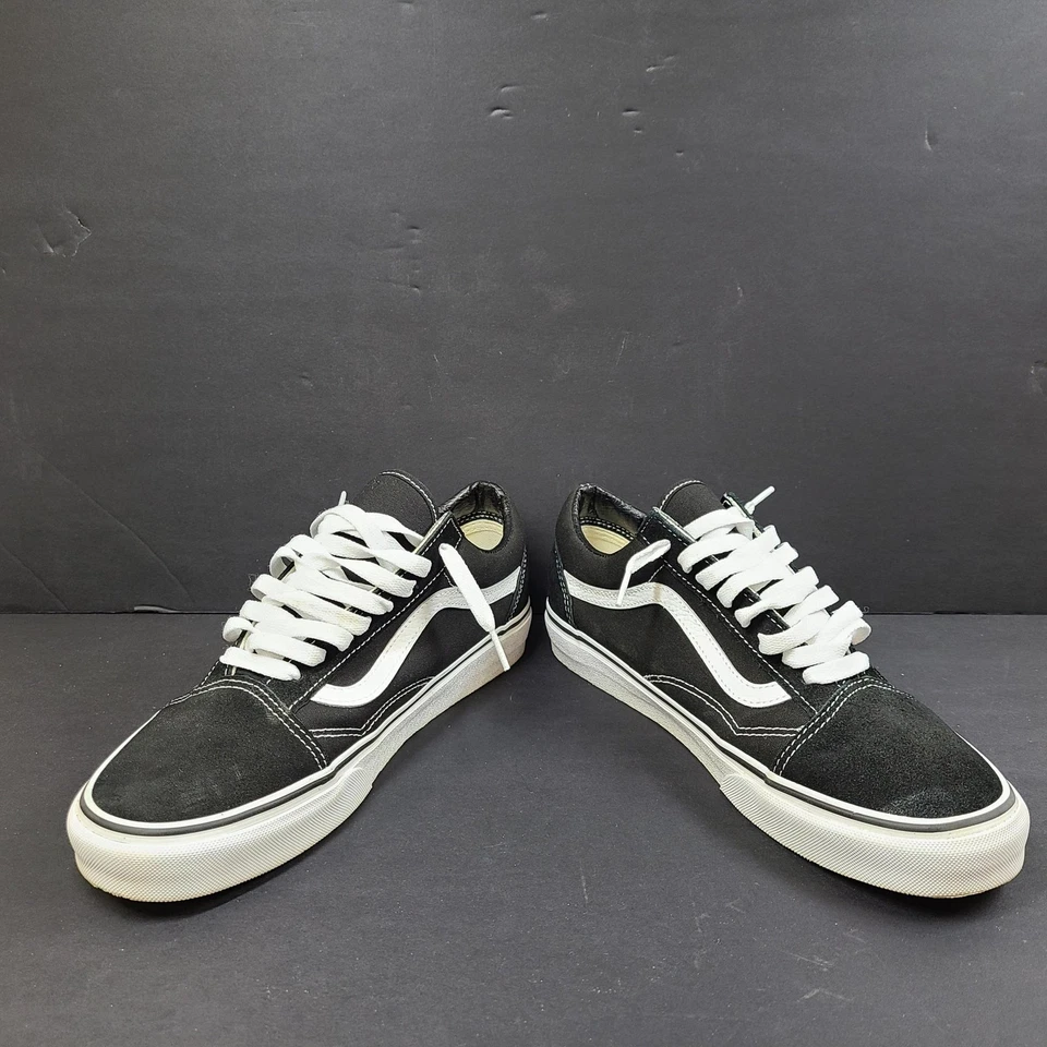 Zapato Deportivo Vans Old Skool Unisex Parte Superior Baja Con Cordones Gamuza Negro Talla M 9.5 / W 11 Foto 3 de 4