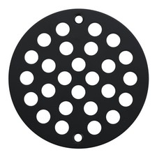 4 inch Screw-in Round Shower Drainer Cover Floor Drain Grate Black