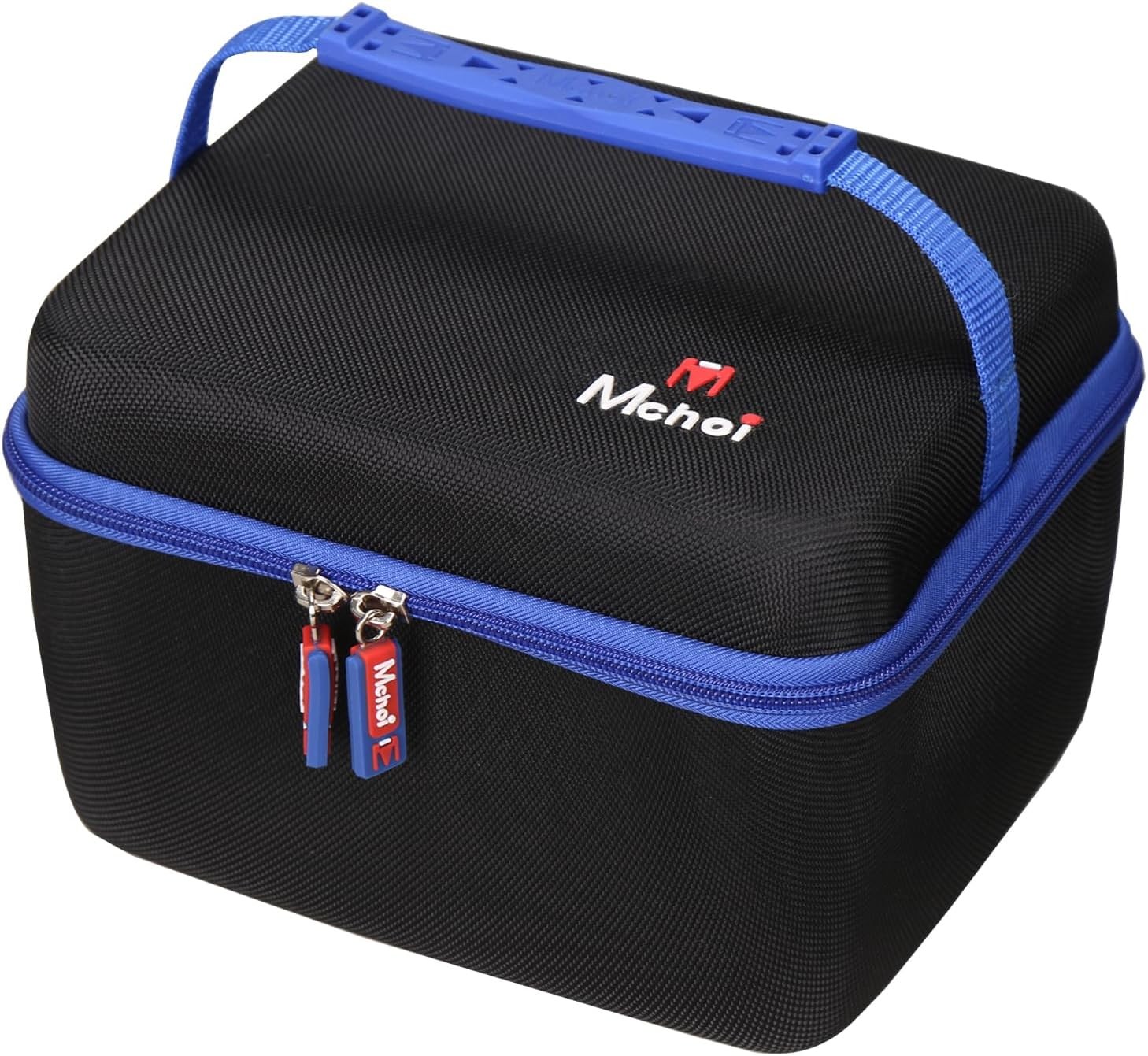 Mchoi Hard Case Suitable for VacLife 8.6*7.2*5.7 inches, Black, Blue Zipper 