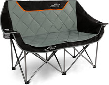 Oversized Fully Padded Camping Chair Folding Loveseat Camping Couch Double Duo C
