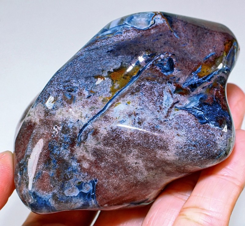 1022Ct Blue Fire Bi Color Pietersite Polished Nugget Rough Specimen YBDAA29