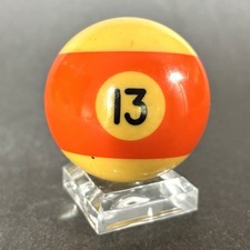 Vintage Crystalate 2 1/4" Billiard Orange Stripe 13 Ball Replacement Pool Ball