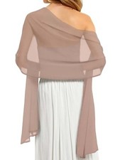 Women's Scarf Shawls and Wraps for Evening Dress Wedding Party Bridal Khaki