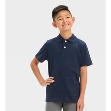 Cat  Jack Girls School Uniform Polo Shirt Navy Size XS 4/5 NWT