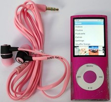 Apple iPod Nano A1285 4th Generation 8GB Pink Tested W/ Headphones Bundle