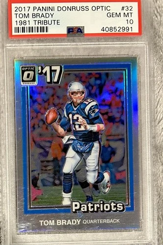 2017 DONRUSS OPTIC #32 TOM BRADY 1981 TRIBUTE GEM MINT PSA 10