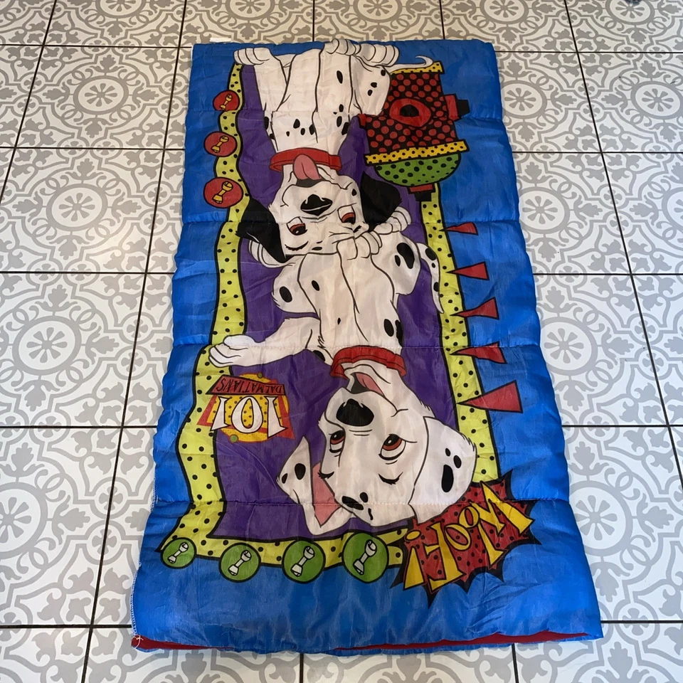 Saco de dormir/manta vintage para niños Disney 101 Dálmatas años 90 de colección Foto 3 de 4