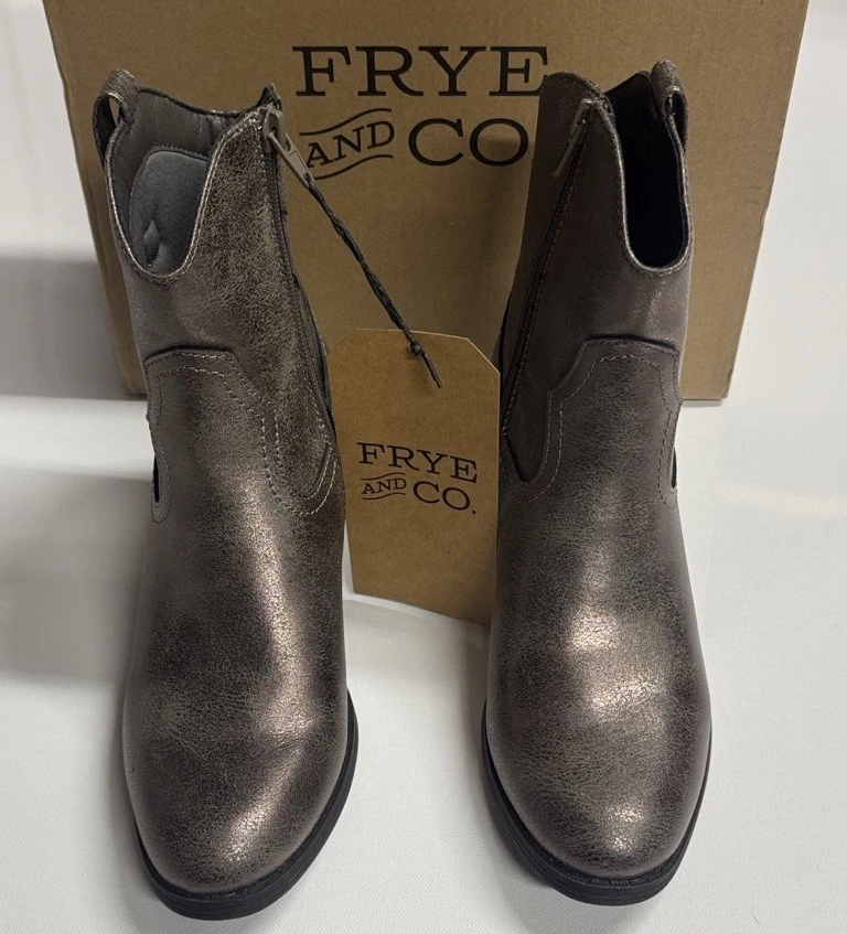 Bronze Western Boots Womens 7.5 Frye And Co. Booties Daxx - Image 3 of 4