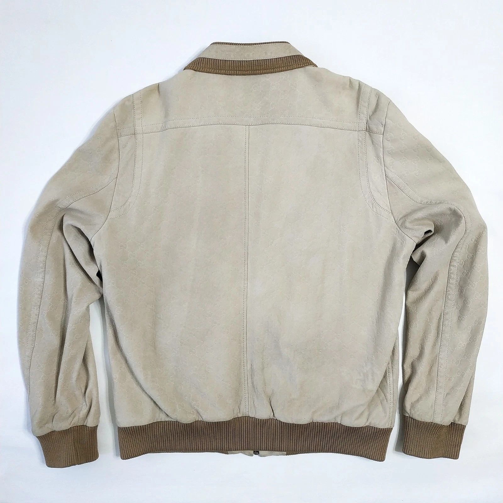 GUCCI © Giacca bomber casual di lusso in pelle. Made in Italy