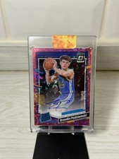 Brandin Podziemski 2023-24 Optic Rookie Fast Break Pink Disco /25 Auto RC #256