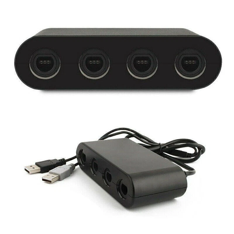 Black 4-Port Video Game Converter USB Adapter For GameCube to Switch/Wii U/PC - Image 2 of 4