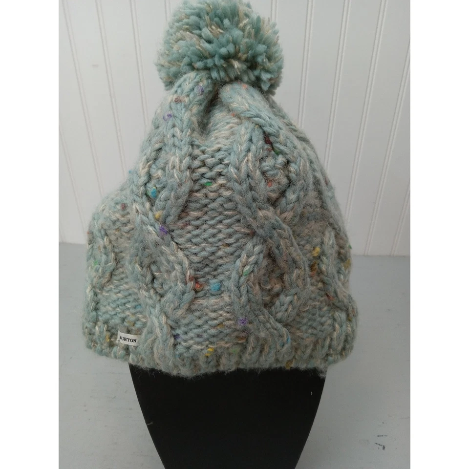 Burton Pom Gorro Tejido Sombrero Tejido con Cable Acento Multicolor Para Mujer Talla Única Invierno Foto 4 de 4