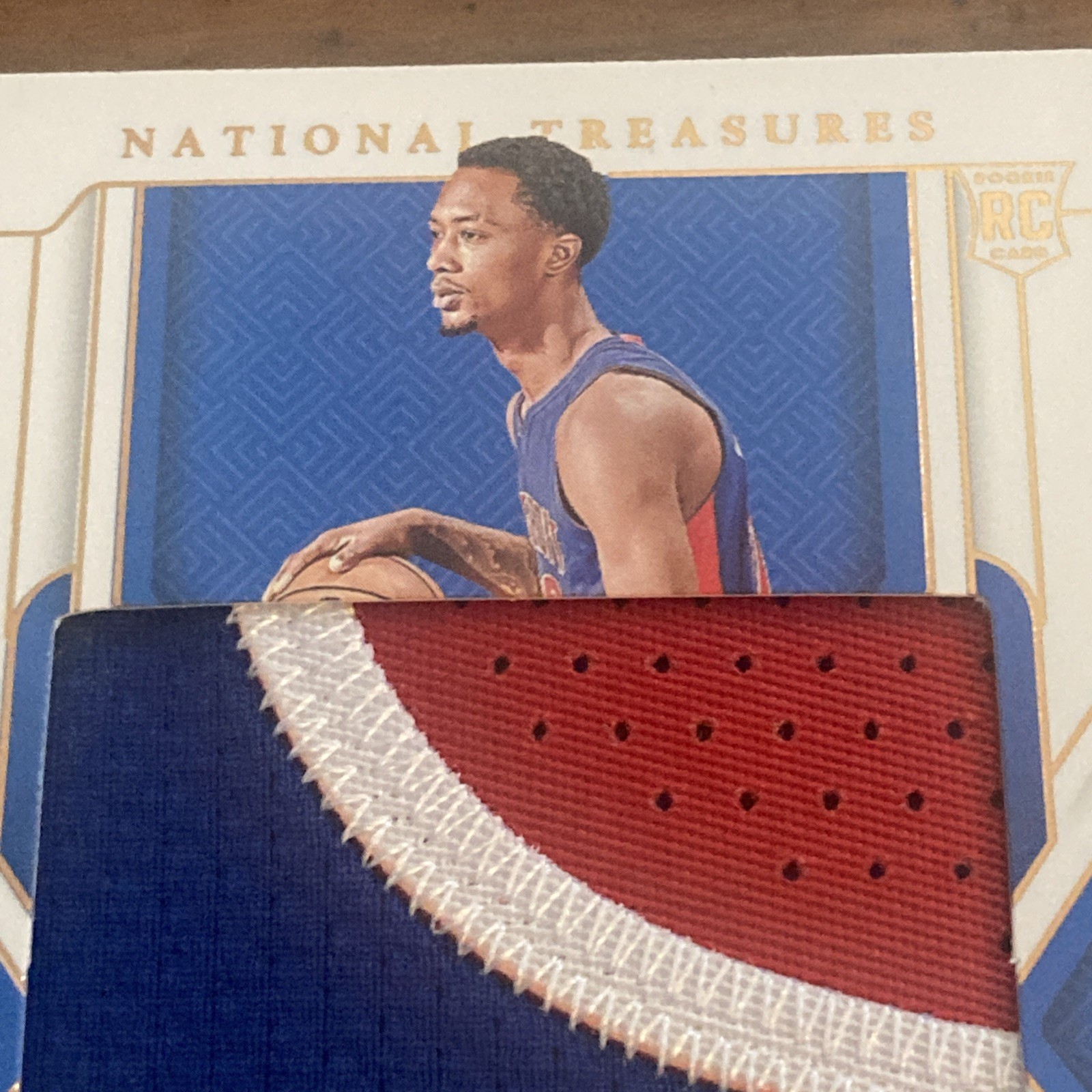 2024-25 RON HOLLAND II NATIONAL TREASURES AUTO 3 COLOR PATCH ROOKIE CARD/49 view 7