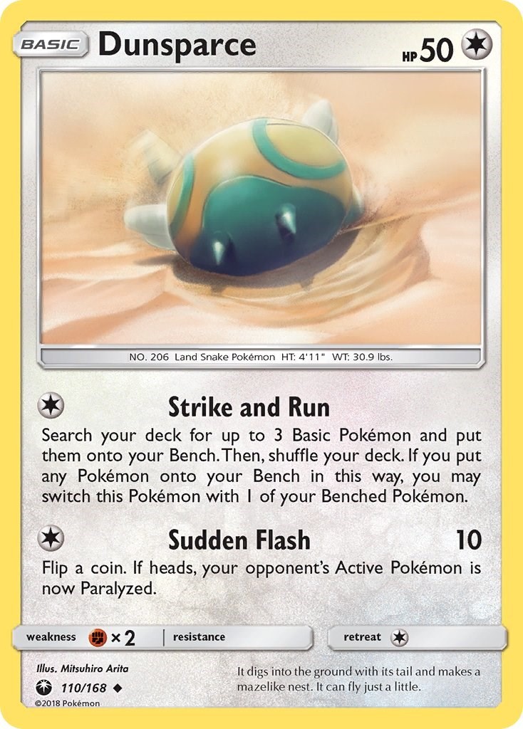 Dunsparce (110/168) Uncommon NM CES SM - Celestial Storm Pokemon TCG