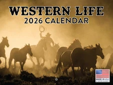 Western Calendar 2026 Cowboy Monthly Wall Calender 12 Month 12x18