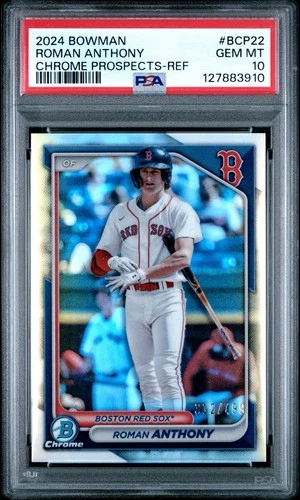 2024 Bowman Chrome Prospects Roman Anthony Refractor /499 Psa 10