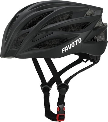 Favoto Mountainbike Helm Fahrrad leicht Erwachsene schwarz L 59-61cm OHNE KARTON