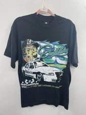 NWT G59 Records Talladega T-Shirt Men's Large Black 100% Cotton Graphic Pullover