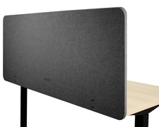 VIVO Dark Gray Clamp-on/Screw-on 60x24 inch Desktop Privacy Panel, Desk Divider