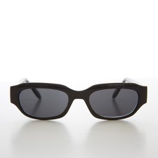Black Mod Bold Rectangular Unisex Stylish Sunglasses - Dana