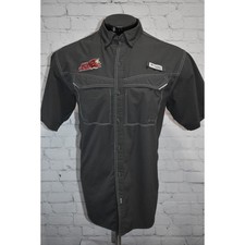 Columbia PFG Fishing Shirt Mens Medium Jacksonville State Gamecocks JMU Gray