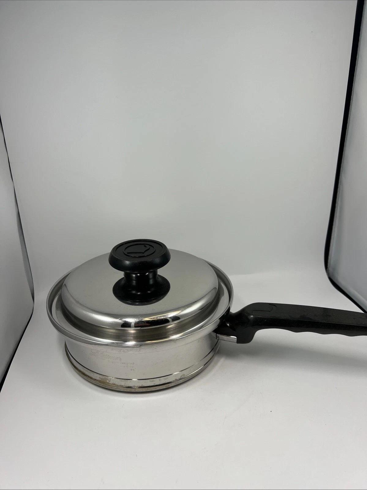 Vintage LIFETIME 6 Ply T304 Stainless Steel 7.5” Sauce Pan Pot Lid Cookware