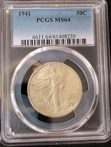1941 P PCGS MS64 Walking Liberty Silver Half Dollar 50c