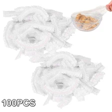100Pcs Disposable Transparent Plastic Wrap for Fruits, Bowls, Cups - for Kitchen