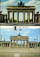Ak Berlin Mitte, Brandenburger Tor, Einst und jetzt - 4794712