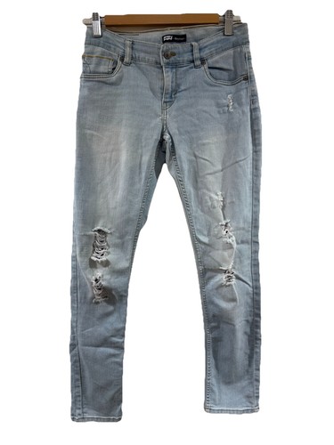 Youth Girls Levi’s Size 14 Reg Boyfriend Distressed Jeans With Adjustable Waist - Picture 3 of 12