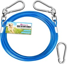 Heavy Duty Dog Tie Out Cable 10Ft Outdoor Tether Leash Chain Lead for Yard Dogs