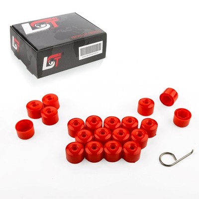 20x Radschrauben Kappen für Schrauben Set rot 17 mm für VW EOS 1F FOX 5Z GOLF V