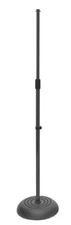 On-Stage Stands MS7201B,  Round Base Mic Stand-Black Base and Pipe-New!