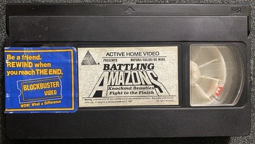 Battling Amazons VHS Tape 1987 Active Home Video Main Event Women Rare Sleaze - Imagen 3 de 6