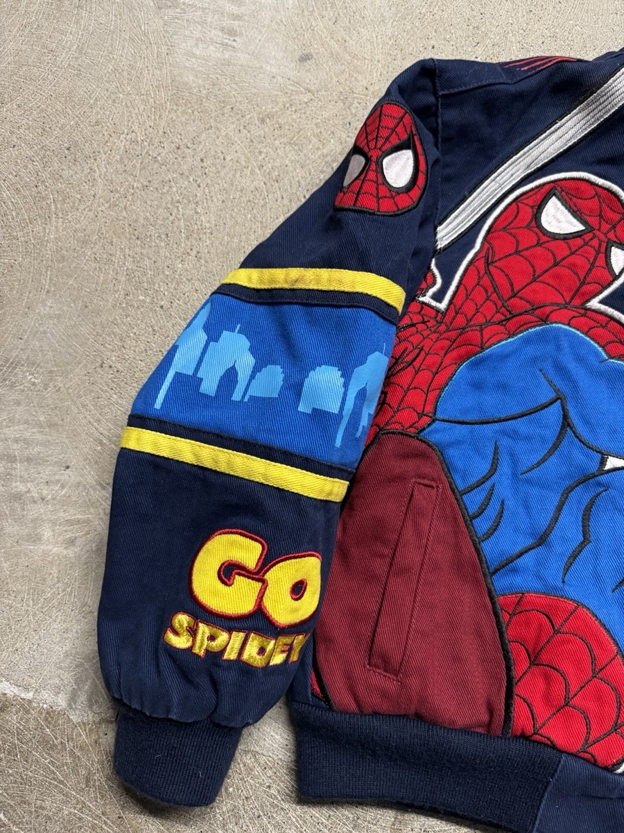 Spider-Man Jeff Hamilton Canvas Racing Jacket Boys Medium | eBay