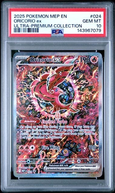 2025 POKEMON MEP EN #024 ORICORIO ex ULTRA-PREMIUM COLLECTION PSA 10