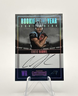 2017 Panini Contenders Curtis Samuel Rookie of the Year Auto Gold Panthers RC