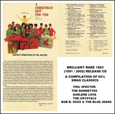 Phil Spector Xmas CD Ronettes Crystals Darlene Love Bob B. Soxx & The Blue Jeans