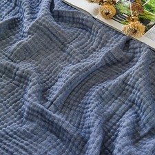 Cotton Muslin Queen Blanket Bed Layering Bedspread Coverlet Breathable Gauze ...