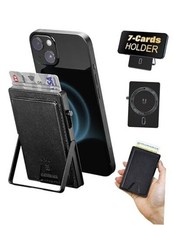 for MagSafe Wallet Stand, Magnetic Phone Wallet for Men Women,7 Card Black