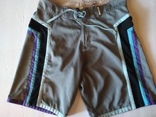 Vintage Ocean Pacific Shorts Men's 34 Gray OP Board Shorts Beach Summer