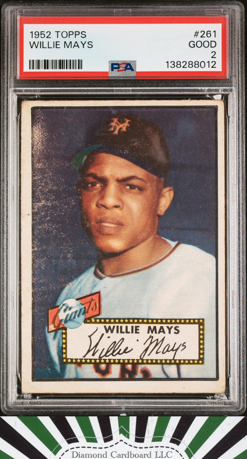 1952 Topps #261 Willie Mays PSA 2