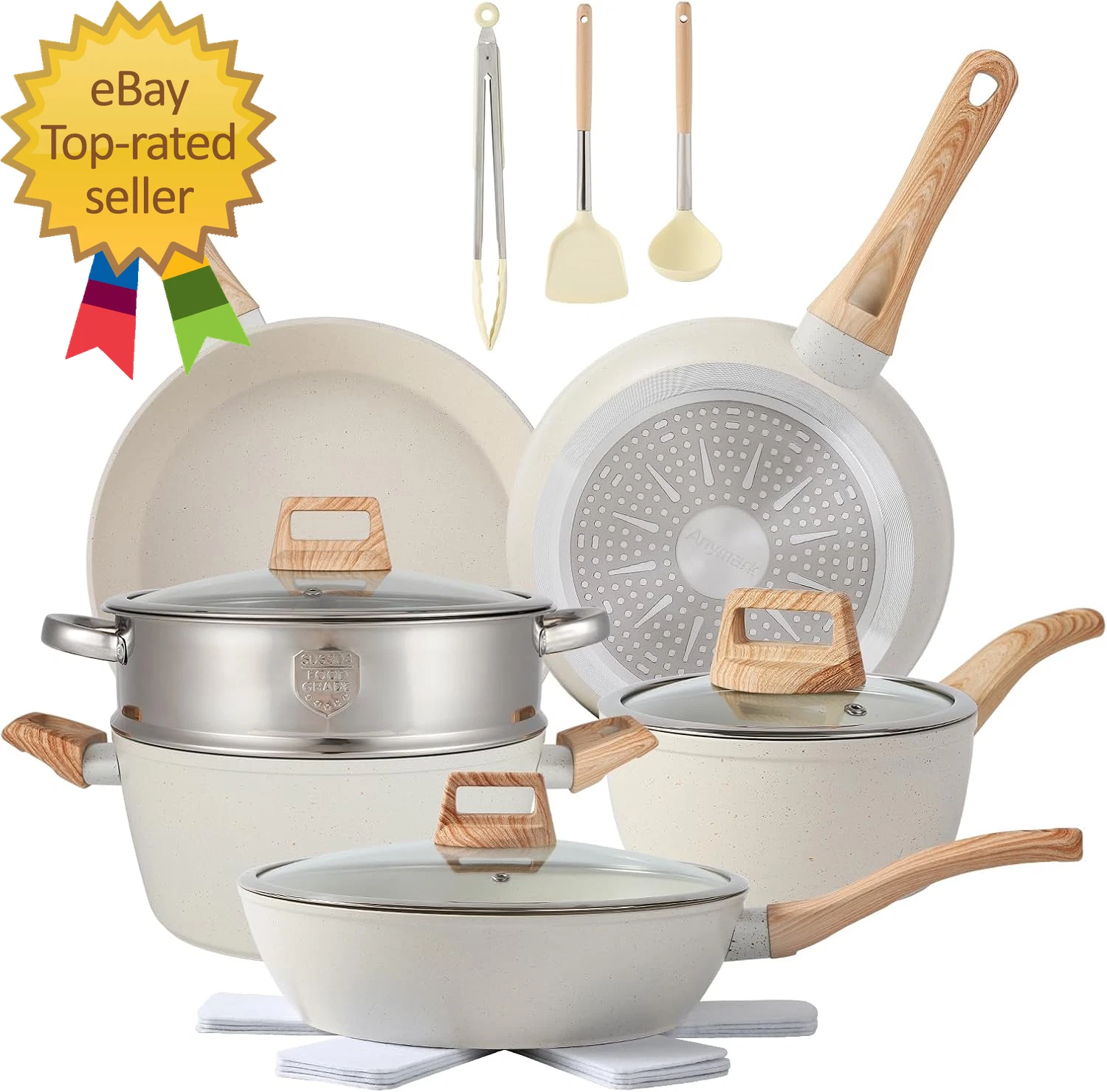 16PCS Pots and Pans Set Non Stick Cookware Set Nonstick with Cooking Set
