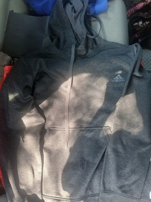 Women's Gray Adidas Climawarm Ultimate Pullover Hoodie Size L