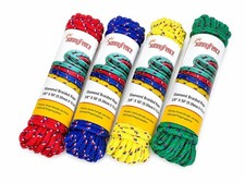 4 Pack Diamond Braid Polypropylene Rope 3/8 Inch x 200 Feet, Heavy Duty All P...