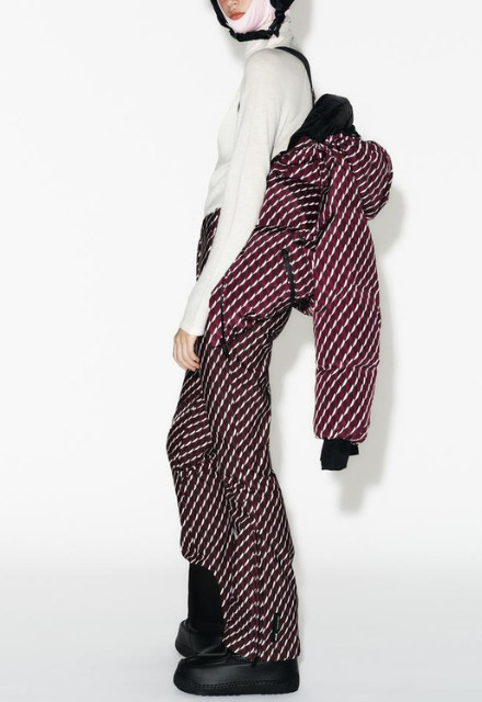ZARA 2025 Burgundy Windproof Ski Jacket with RECCO® Technology image 8