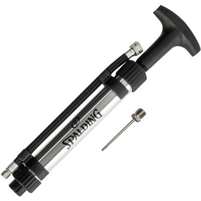 Spalding 6'' Dual Action Ball Pump with Hose - Chrome