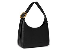 $158. Madewell Puffy Buckle Leather Shoulder Bag Black Gold