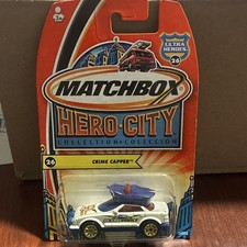 Matchbox Hero City Crime Capper Police Vehicle 1:64 Diecast White/Blue Unopened